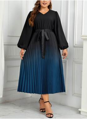 plus size women dresses casual big ladies skirt大码系带女裙