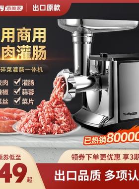 Tenfly添美家用商用电动绞肉机灌能自动馅香肠腊肠小型不锈钢多功