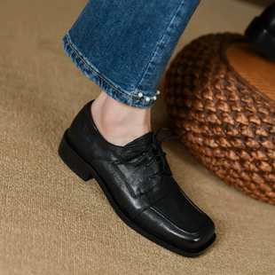 34-40断码特价，头层水洗马皮系带小皮鞋单鞋22，-225