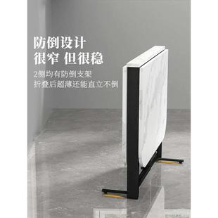 折叠餐桌家用小户型超薄简易饭桌多功能厨房仿岩板可移动折叠桌子