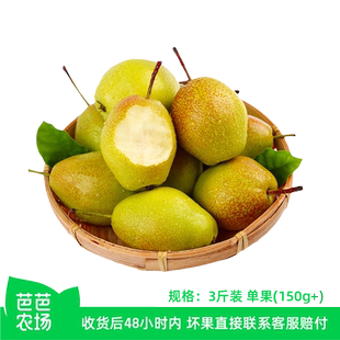 【芭芭农场】红香酥梨3斤装单果150克+脆甜多汁 （1-1Y）