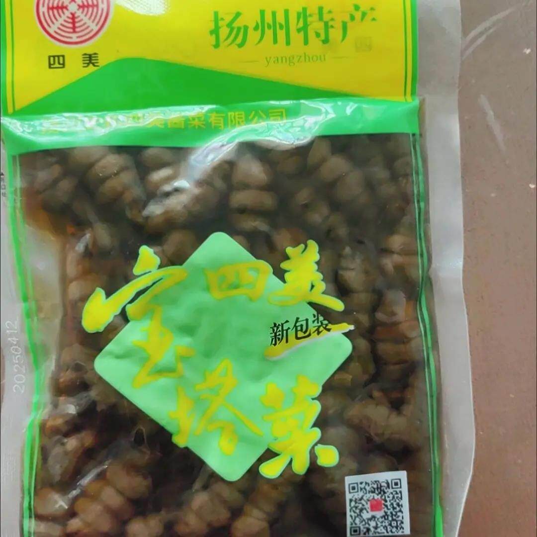 扬州特产三和四美宝塔菜咸菜甜味酱菜传统美食下饭螺丝菜120g*2袋