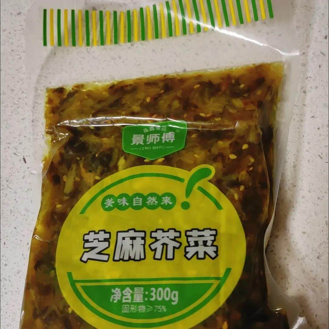 景师傅芝麻芥菜300g*2袋下饭菜即炒菜免洗免切咸腌菜湖南特产