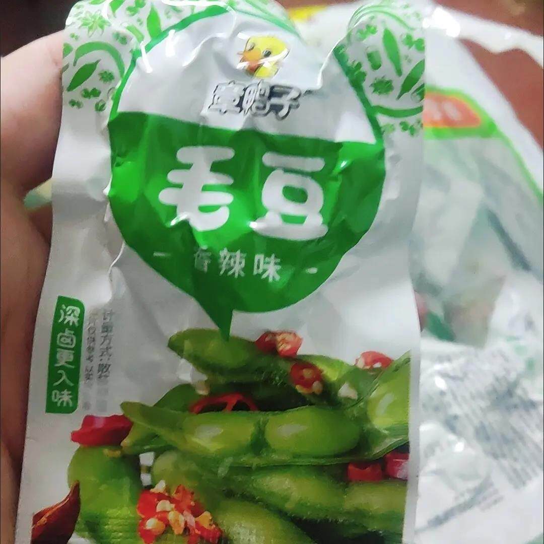 章鸭子毛豆散称400g香辣味卤味素食休闲小吃湖南特产品即食辣味