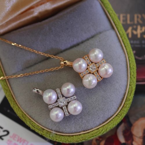 5-6mm超强光天然淡水Ak珍珠吊坠