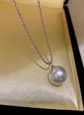 天然珍珠吊坠纯银简约