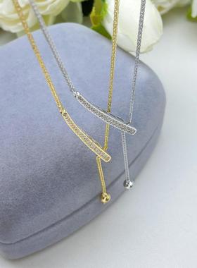 DIY配件新款s925纯银平衡木项链