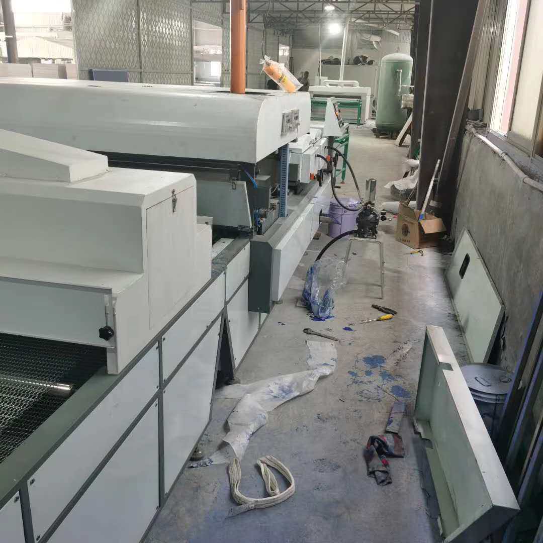 大理石板模压滚涂淋幕机 家装背景墙uv淋涂机 三聚氰胺板固化机