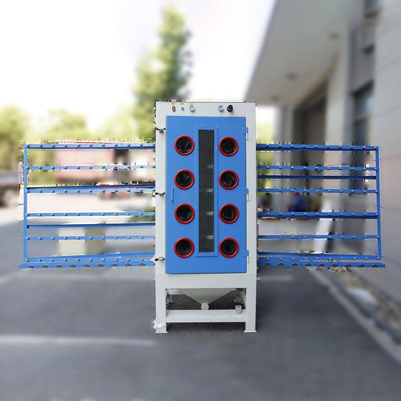 供应手动玻璃喷砂机 浴室镜面磨砂雾面喷砂机 平板型材的打砂机