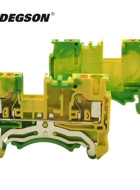 DEGSON高松黄绿接地接线端子排DS2.5-PE-01P-1C-00ZH凤凰PT2.5-PE