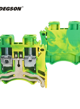 DEGSON高松螺钉导轨式接线端子排DC6-PE-01P-1C-00ZH凤凰UK6N接地