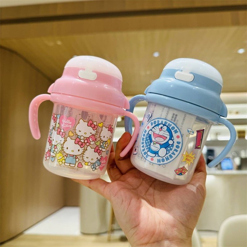 日本本土Sanrio卡通托马斯儿童水杯宝宝吸管杯双手柄学饮杯270ml