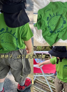 25春夏新款日系montbel美山童装男女儿童户外速干凉感吸汗短袖T恤
