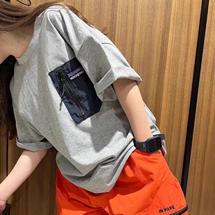 男童男宝宝山系口袋速干棉短袖T恤2025夏季童装儿童洋气薄款半袖