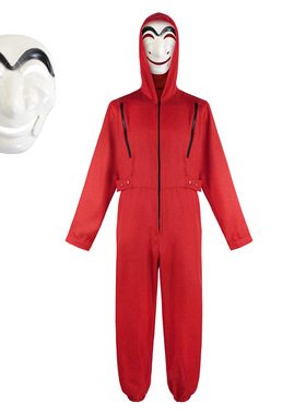 2022韩版纸钞屋同款cosplay服连体衣达利工装表演服万圣节cos服装