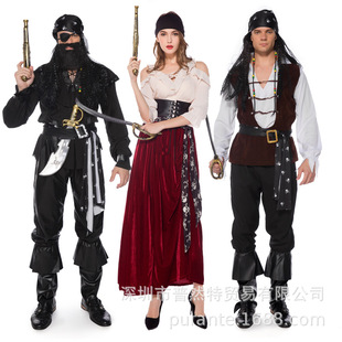 cosplay万圣节成人装扮服装表演服海盗角色服成人加勒比海盗服饰