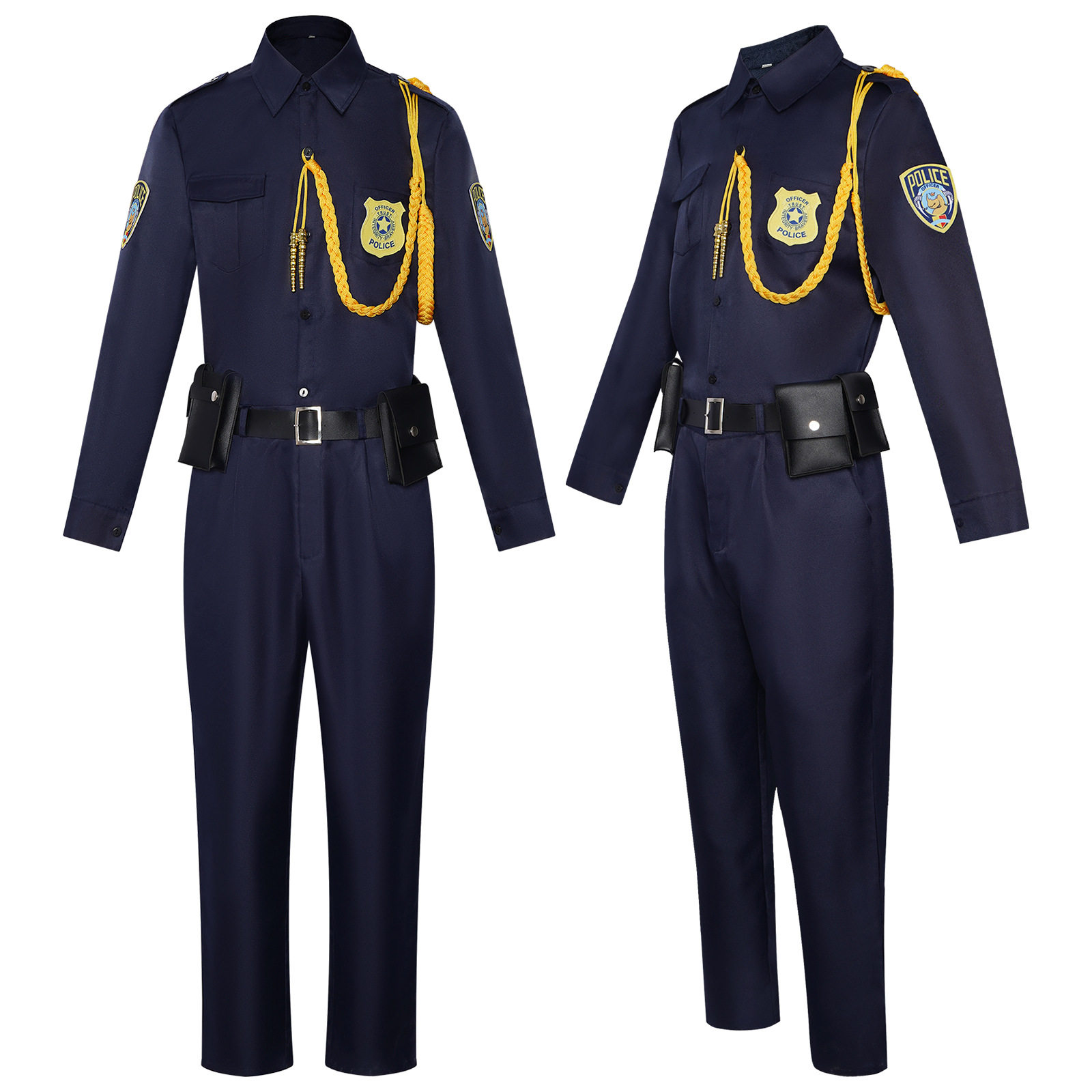 现货疯狂动物城cos狐尼克警官服cos儿童成人服套装万圣节尼克服装