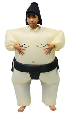 抖音同款卡通人偶装扮服装摔跤运动会儿童相扑充气服