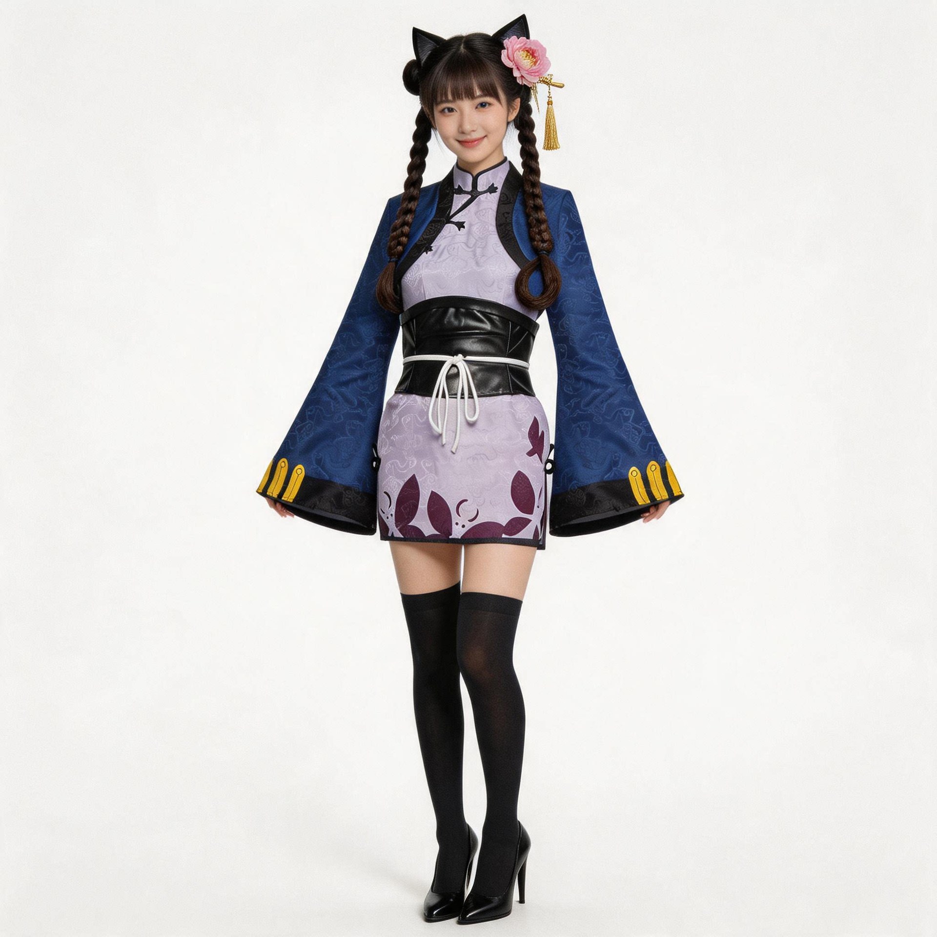 黑执事蓝猫cos服装蓝猫旗袍御姐少女cosplay扮演旗袍cos服现货