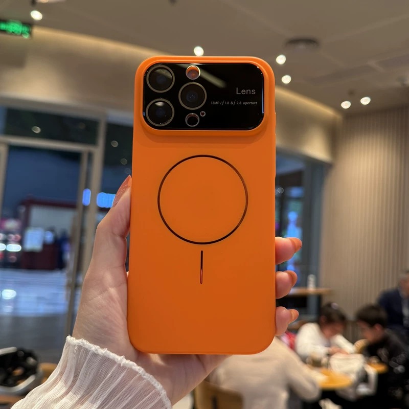 磁吸充电大视窗适用苹果16手机壳iphone15promax新款14pro超薄散热全包防摔16plus自带镜头膜13情侣12高级感