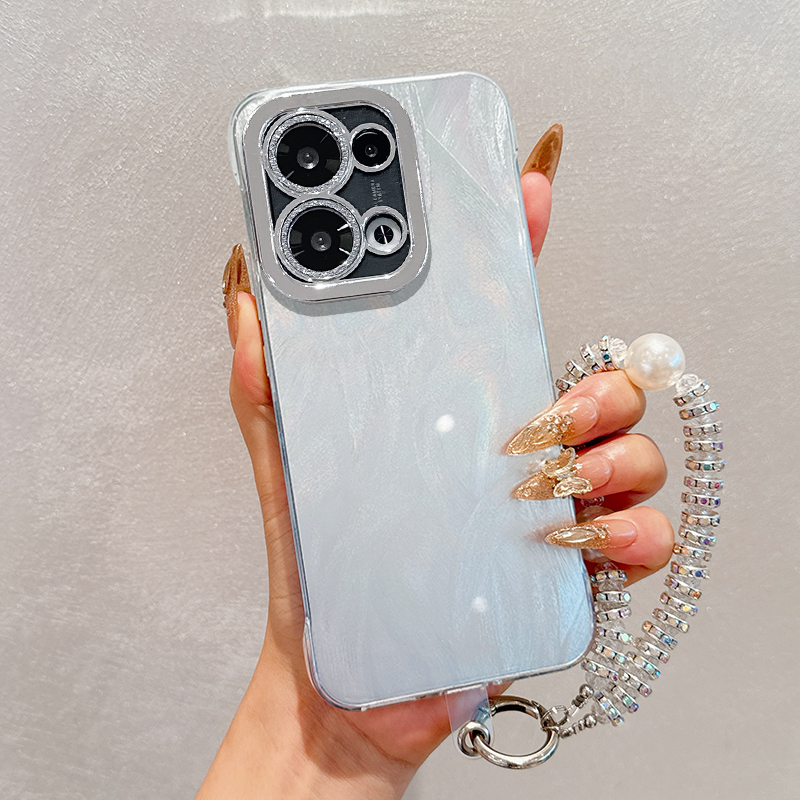 适用OPPOReno14手机壳OPPOReno13渐变闪粉Reno12保护套Reno11新款超薄10Pro全包镜头膜9无边框8不卡膜7女款6