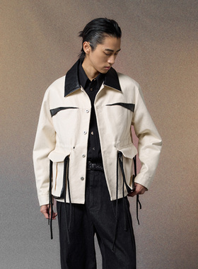 芸蚁〔刷墙工〕特殊覆膜防水功能性纯棉可拆卸双袋抽绳结构夹克