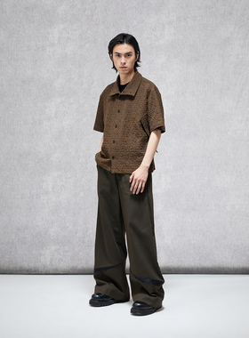 芸蚁「金钱豹」特殊肌理破骨飞片多形态领衬衫_侠