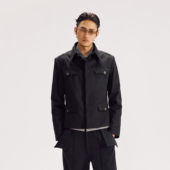 高定款 素四袋夹克 芸蚁〔光荣家〕特殊进口菱形格提花棉感制服元