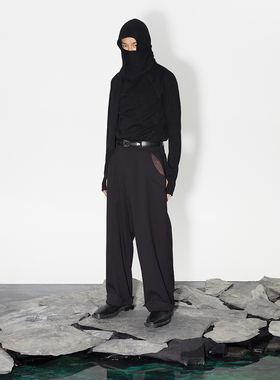 芸蚁 鹰眼袋中缝麂皮拼接阔腿长裤 ALVNG AR ANTS FW22