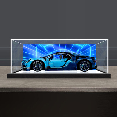 亚克力一体式成品展示盒适用乐高42083布加迪威龙模型收纳盒