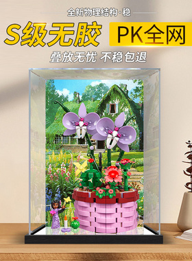 适用43237迪士尼 Isabela伊莎贝拉的创意花盆收纳盒亚克力展示盒