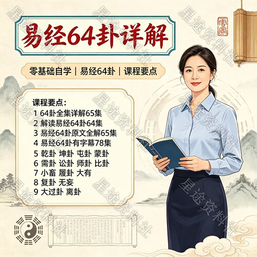 零基础自学习入门易经64卦详解视频教程传统文化周易国学教学课程