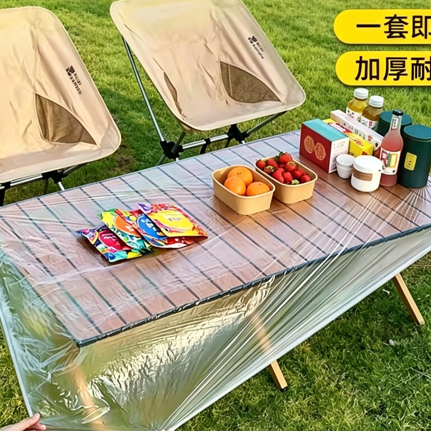 一次性餐桌薄膜餐垫桌罩台布桌图片