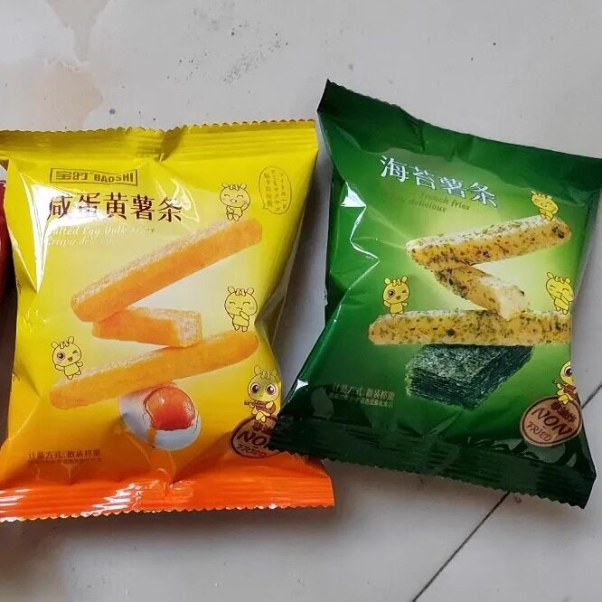 【新货】多口味薯条16包一整箱小零食番茄蛋黄海苔味休闲食品