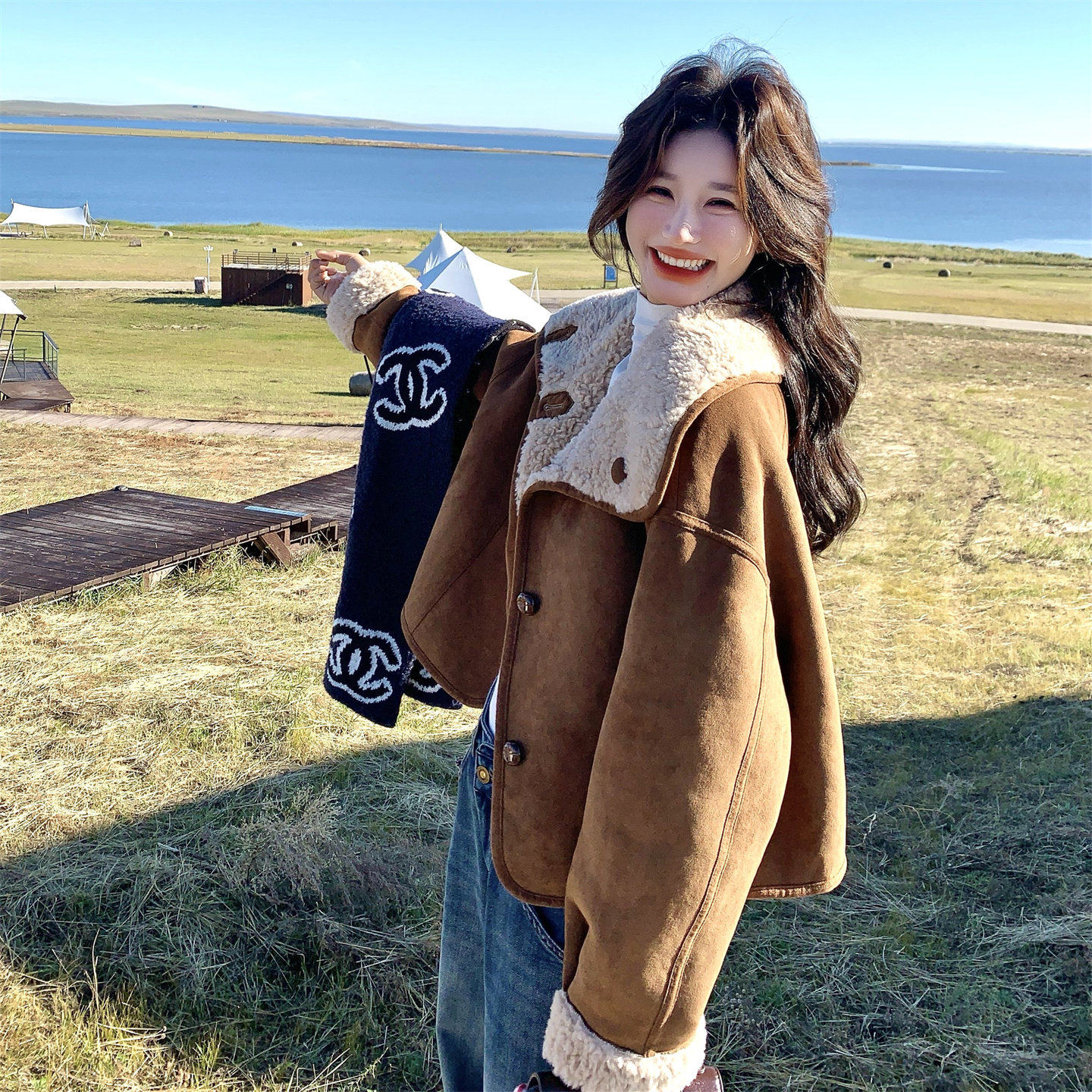 两面穿羊羔毛外套女2025冬季新款爆款洋气麂皮绒皮毛一体短款棉服,女装/女士精品,棉衣/棉服,淘宝优惠券,粉丝福利购,淘宝优惠卷