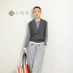 瑶之淘淘外穿卫裤棉裤浅灰半两休闲运动棉裤新疆棉花可水洗四季