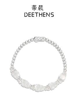 法国gentle motto设计新中式水沫玉葫芦手链  白玉髓蝴蝶百搭