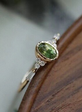 法国Gentle Motto【绿野仙踪】仿橄榄石个性设计高级感小众镀925