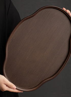 竹制托盘原色檀木多款可选居家办公茶盘干果点心零食日式简约茶具