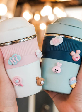 小巧迷你不锈钢保温杯咖啡杯简约便携吸管杯出行便携上班族咖啡杯