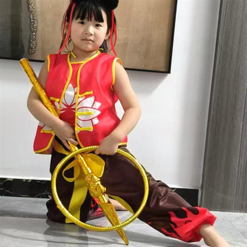 儿童演出服服装男童哪吒cos服装女童魔童降世同款动漫全套衣服