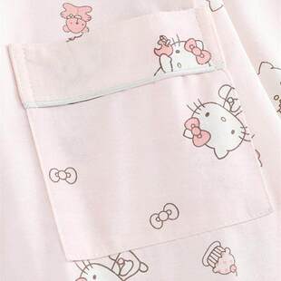 hellokitty睡裤运动女新款加长高个子学生家居服加绒格子甜美绒睡