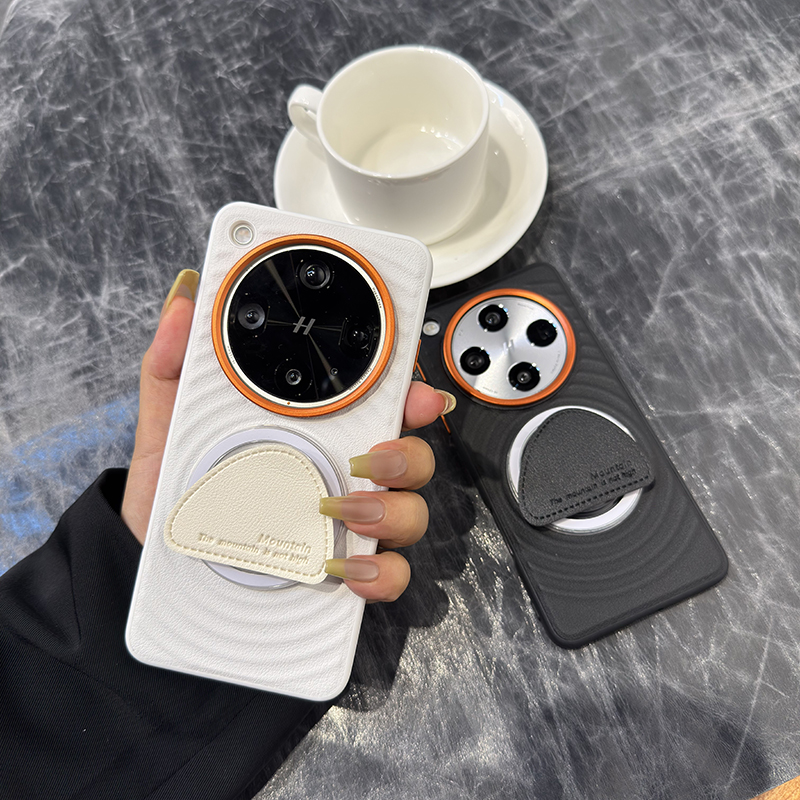 高级磁吸波漾纹适用oppofinx8ultra手机壳皮纹findx8s+保护套全包防摔oppofindx8pro高级皮质磁吸气囊支架