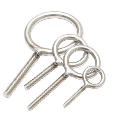304不锈钢加长吊环螺丝带环羊眼圈超长焊接圆环吊钩螺杆带孔活节