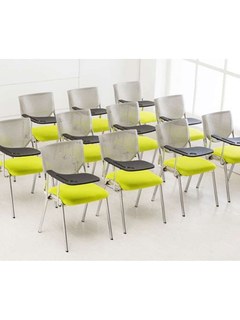 。培训椅带桌板学生椅折叠写字板办公椅会议室椅子简易职员桌椅一