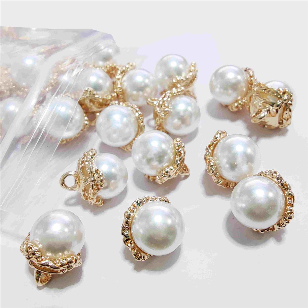 小香风金属衬衫钮扣方形圆形珠光羊毛衫开针织开衫外套装饰小扣子