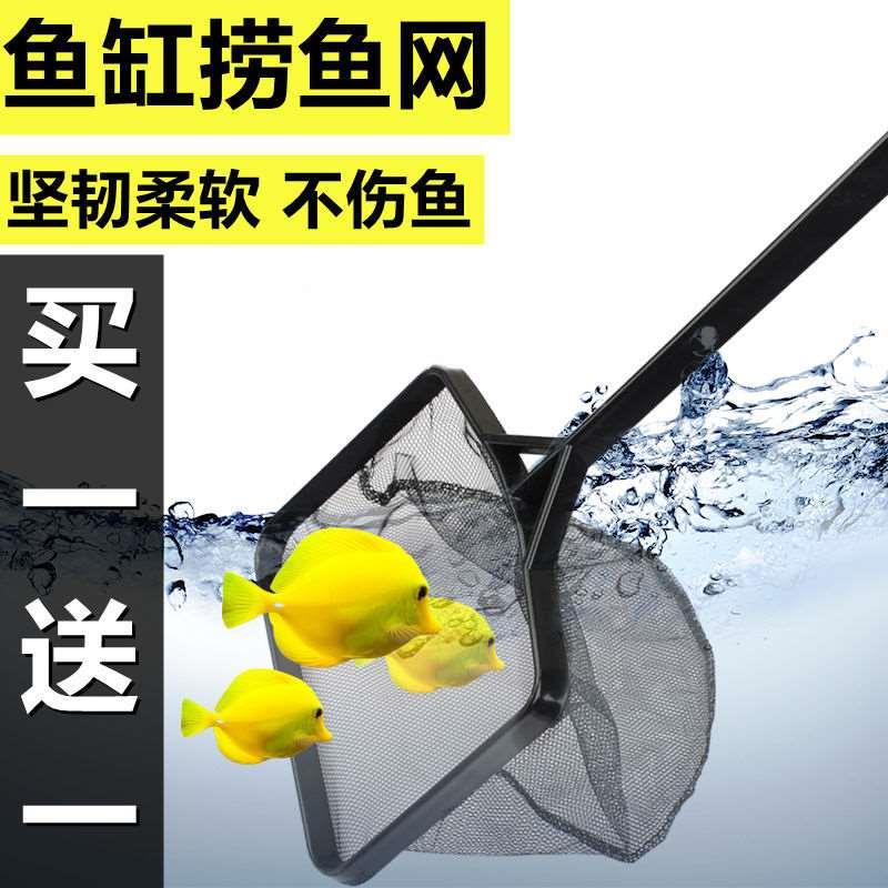 鱼缸捞鱼网观赏鱼金鱼鱼捞水族箱网兜锦鲤手抄网家用小鱼网可伸缩
