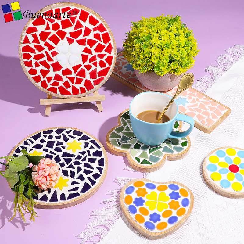 暖场活动diy陶瓷片马赛克杯垫手工材料包制作打发时间解闷母亲节