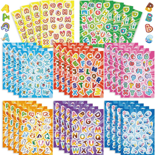 字母启蒙儿童拼图贴纸早教卡通小图案幼儿园宝宝奖励表扬粘贴画