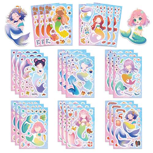 美人鱼mermaid拼图贴纸